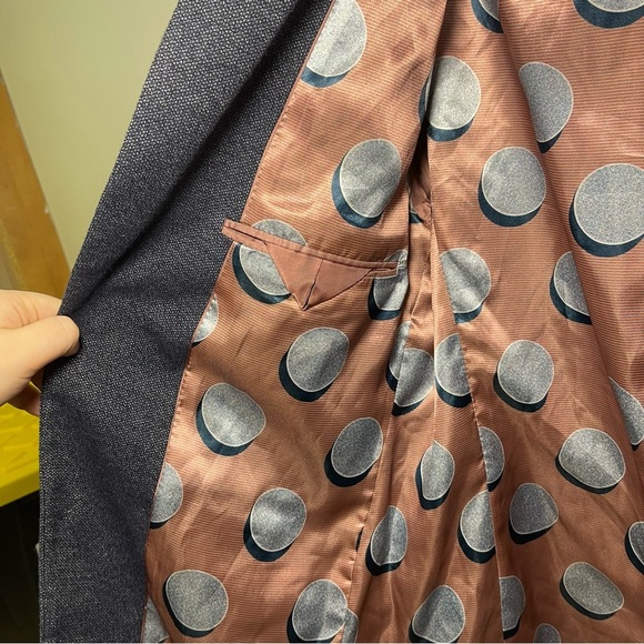 Ted Baker Men’s Navy lined business casual sport career blazer in size 4 (L) - Picture 8 of 10